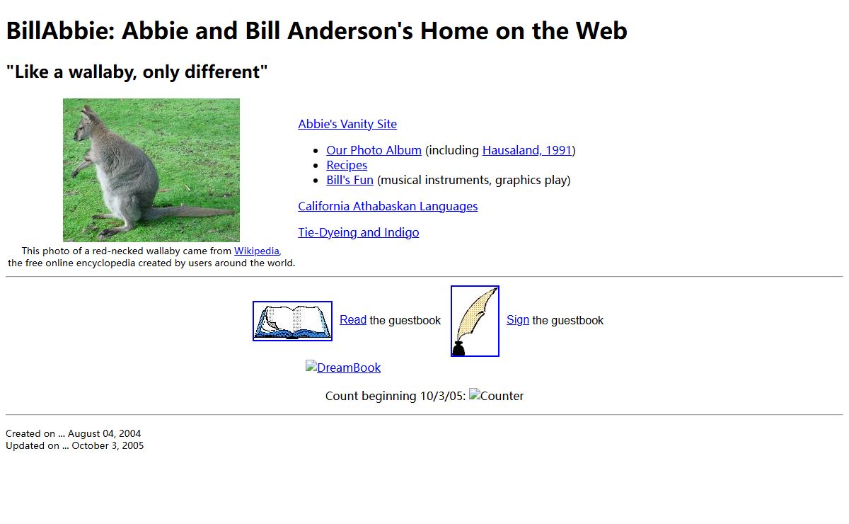BillAbbie: Abbie and Bill Anderson's Home on the Web
