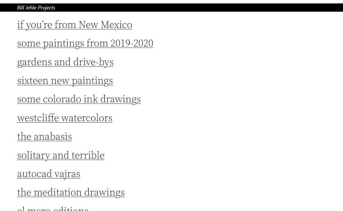 Bill Jehle Projects – a bunch of things that Bill has worked on