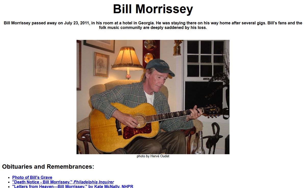 Bill Morrissey Home Page