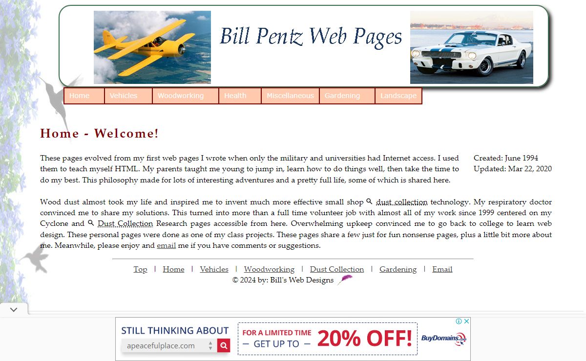 Home Page, Bill's