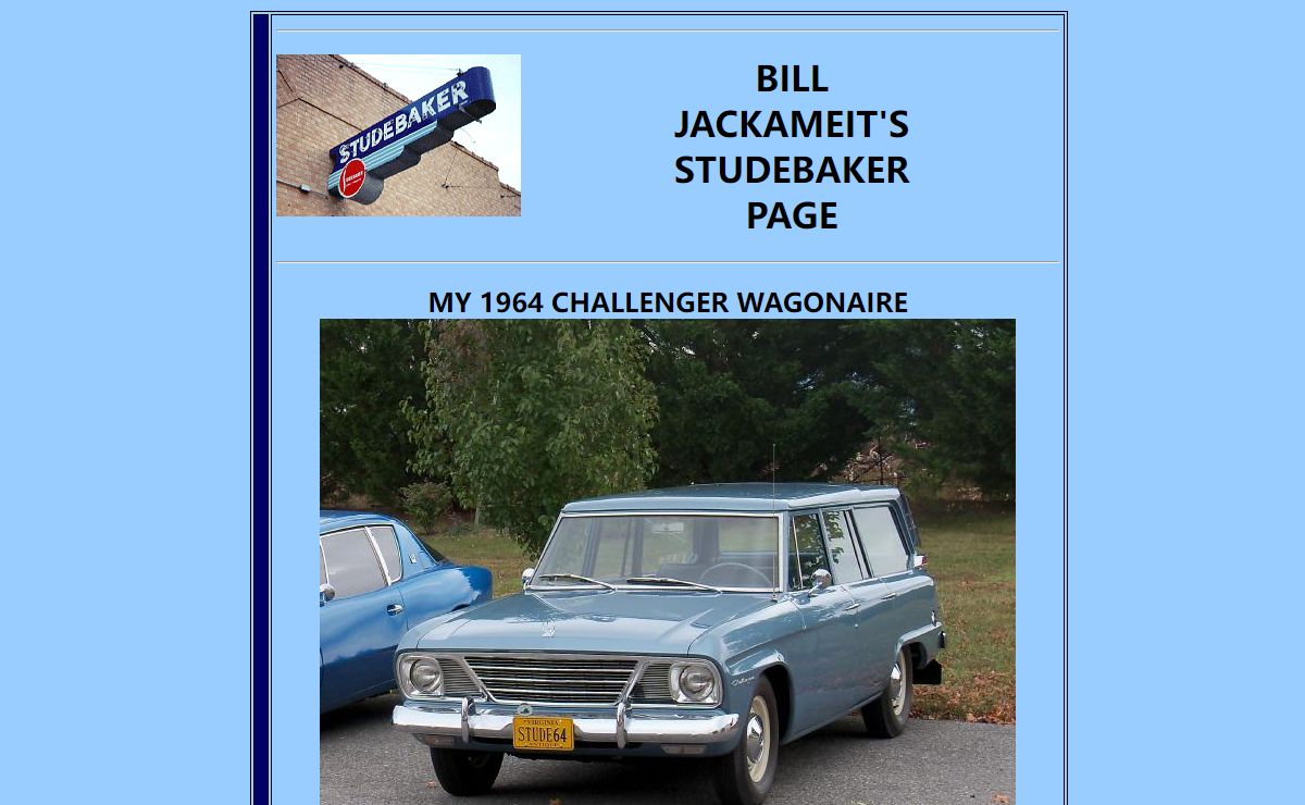 Bill Jackameit's Studebaker Page