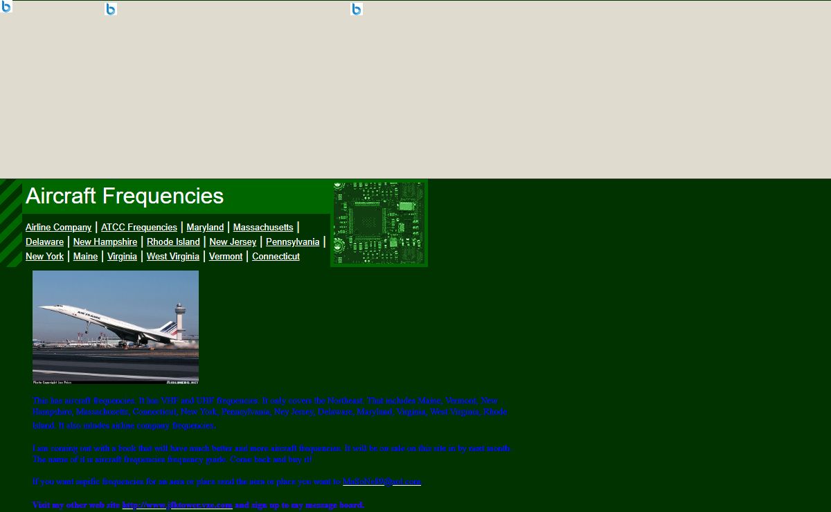 Aircraft Frequencies