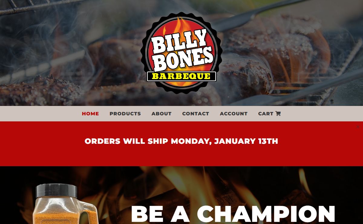 Billy Bones BBQ Sauce, Competition Dry Rubs & Hot Sauces