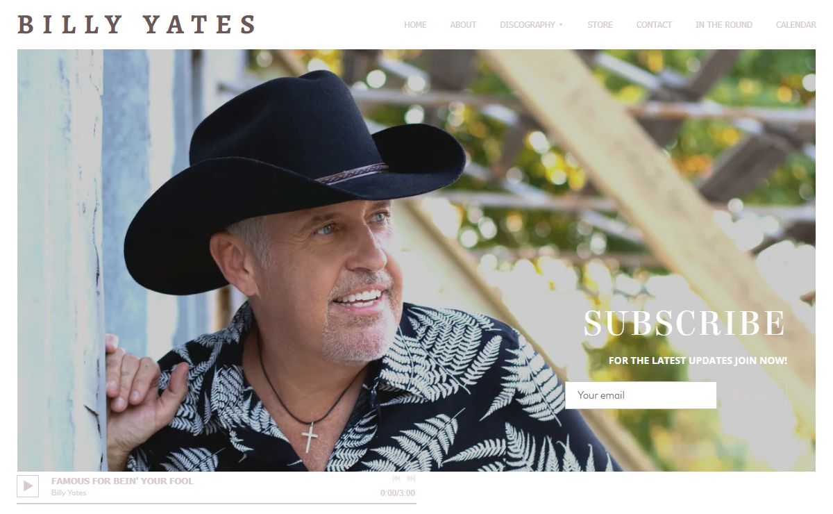 Billy Yates, Country Music Singer/Songwriter