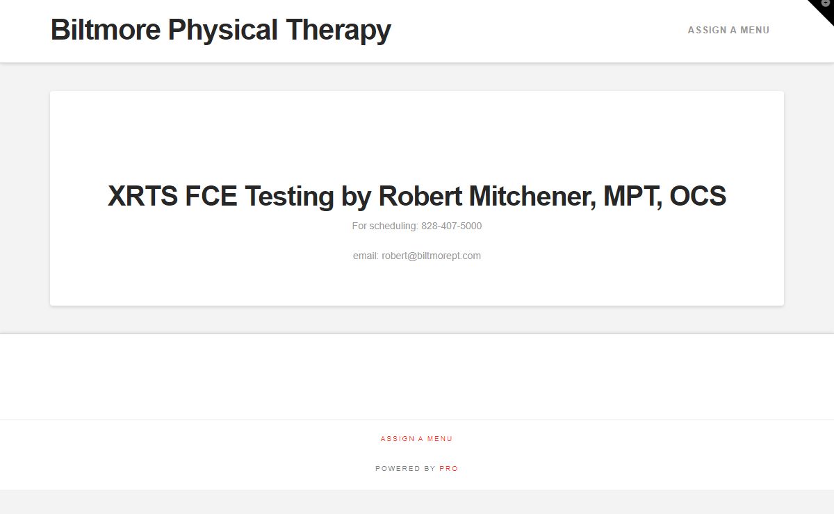Biltmore Physical Therapy | FCE testing in AVL NC