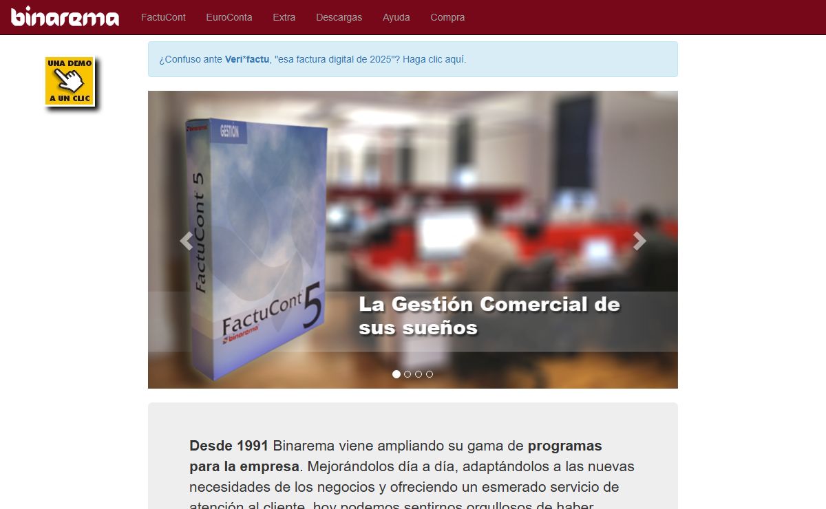 Binarema - FactuCont, EuroConta - software de gestión y contabilidad