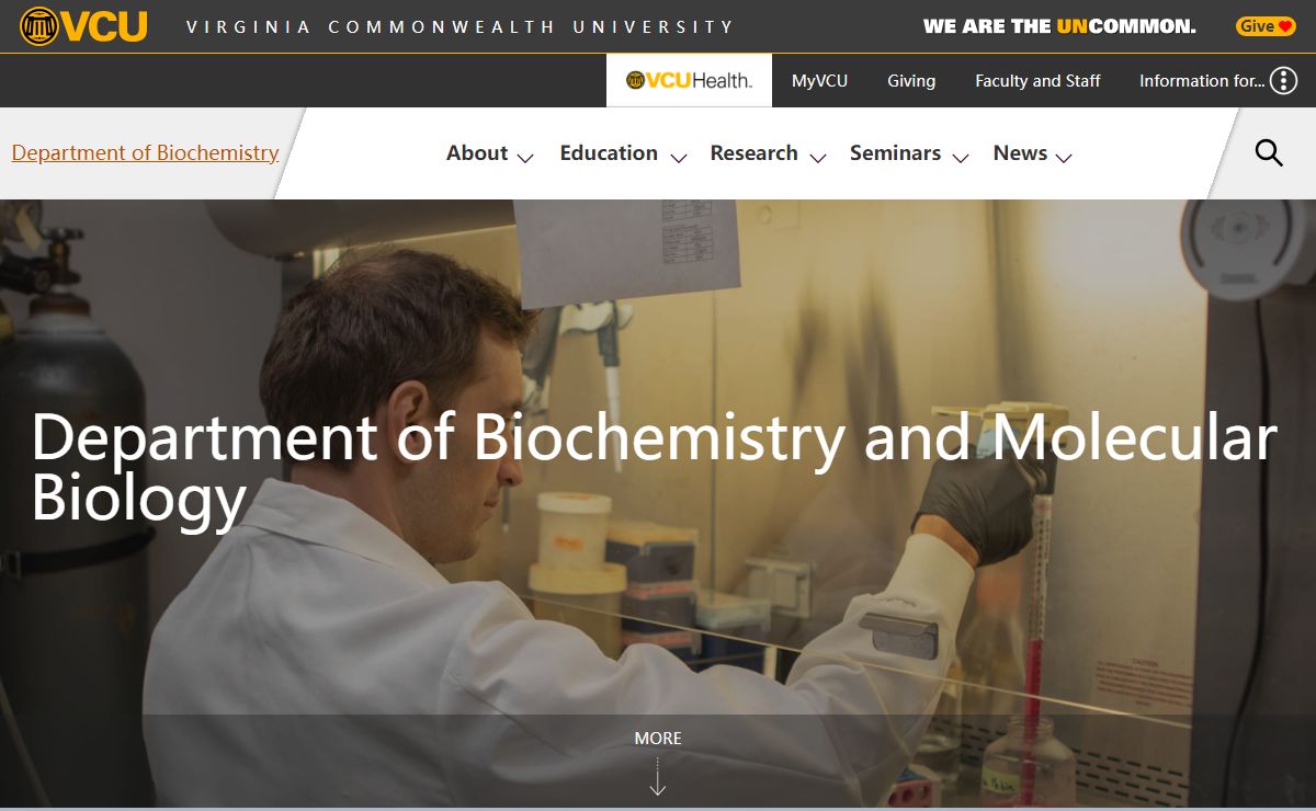 Department of Biochemistry - VCU School of Medicine