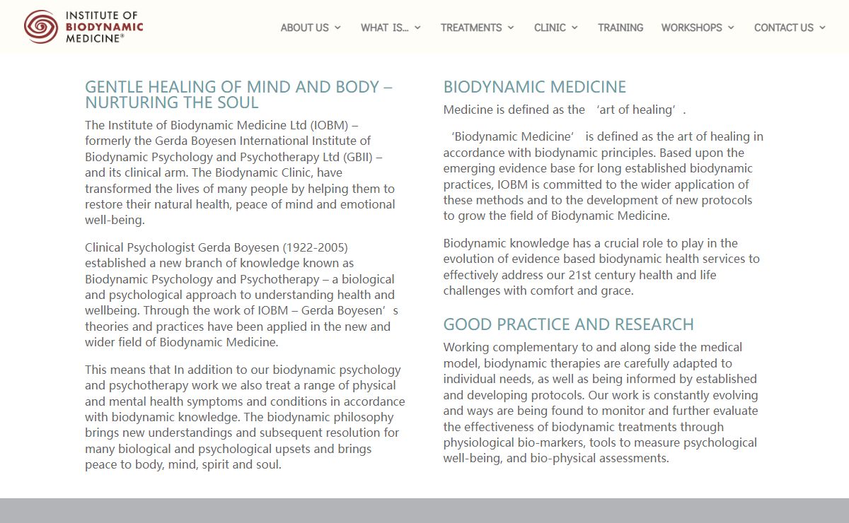 Home - Institute of Biodynamic Medicine