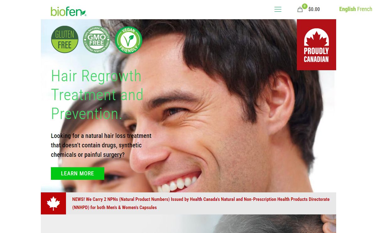 Home - Hair Regrowth Treatment, Hair Loss Prevention, Treatment for Baldness | BioFen