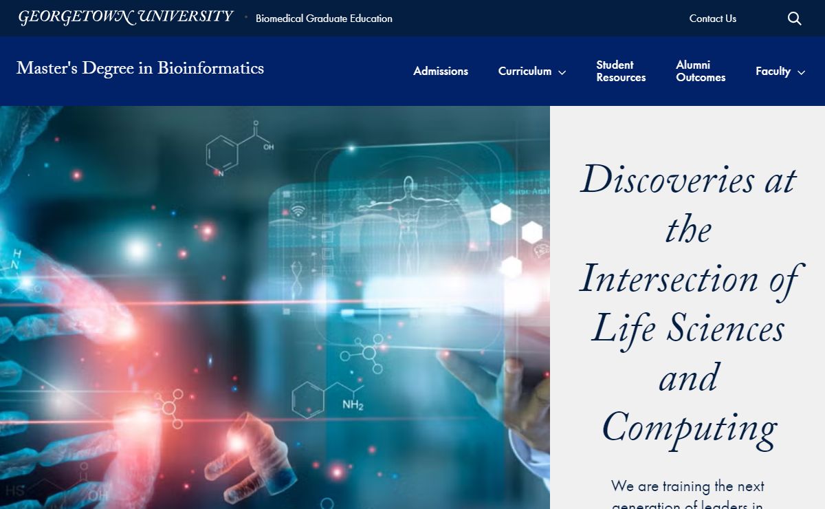 Master's Degree in Bioinformatics | Georgetown University