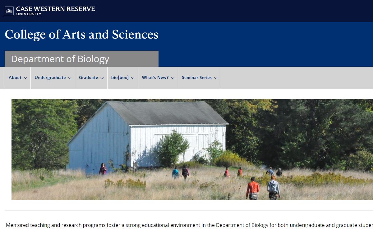 Department of Biology – The Department of Biology at Case Western Reserve University