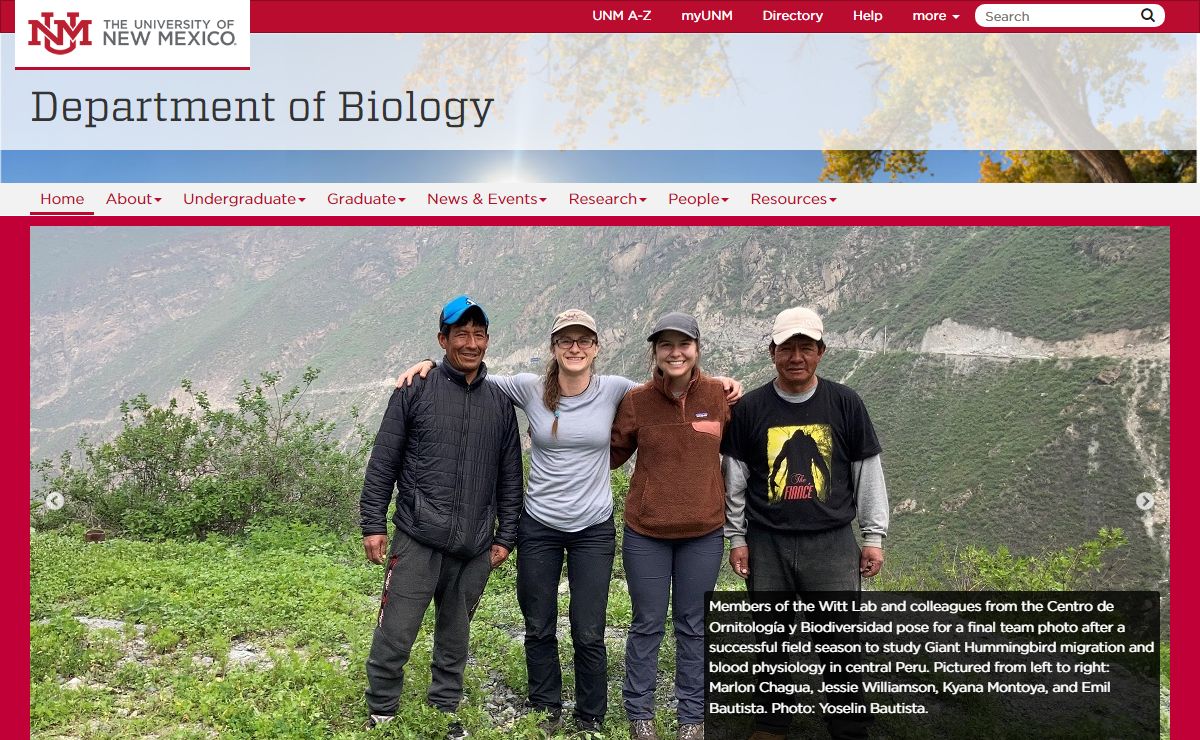 Department of Biology | The University of New Mexico