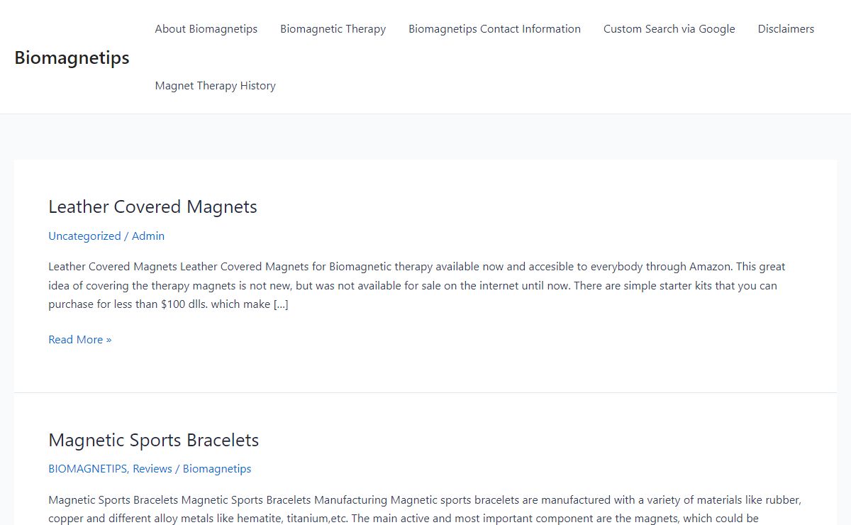 Biomagnetips – Biomagnetic Therapy – Alternative health option that mainly uses magnets.