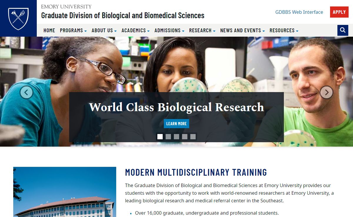 Graduate Division of Biological and Biomedical Sciences at Emory University | Emory GDBBS