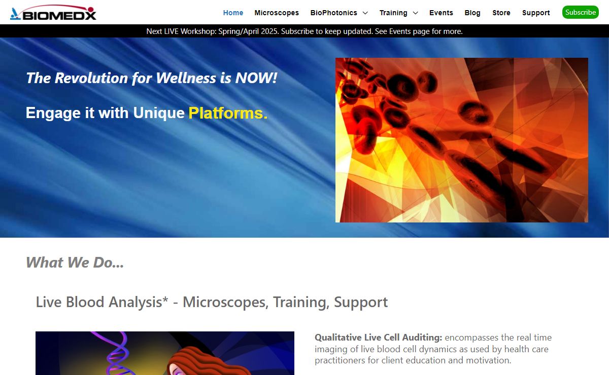 Biomedx | Live Blood Analysis Microscopes Training & More