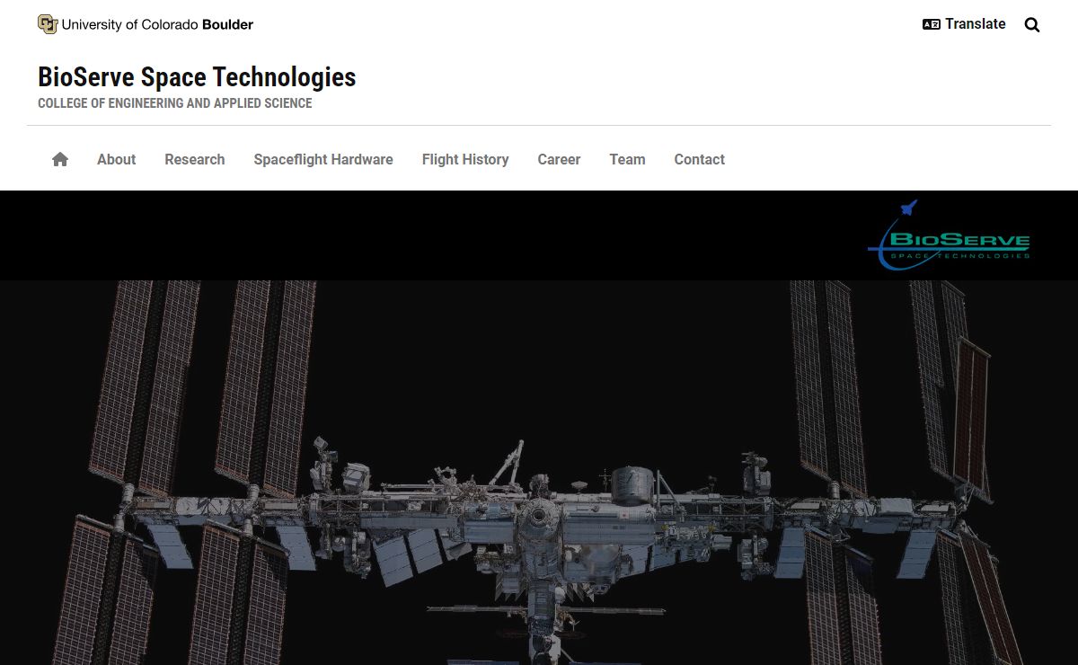 Home | BioServe Space Technologies | University of Colorado Boulder