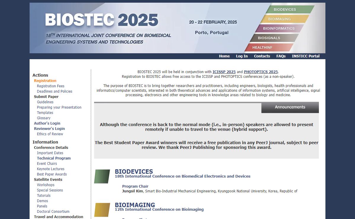 BIOSTEC 2025 - Conference