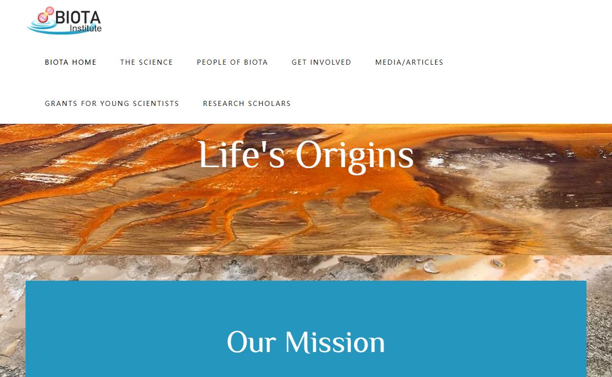 BIOTA – The New Science of Life's Origins