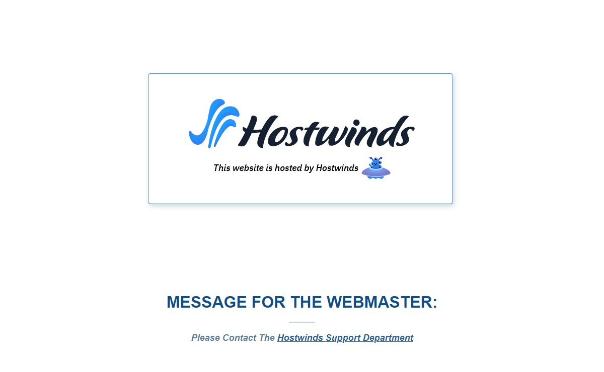 Website Suspended Contact Hostwinds Support