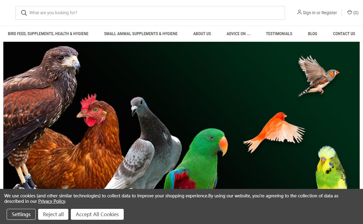 The Birdcare Company | Bird supplements | Sick bird products | Bird feeds