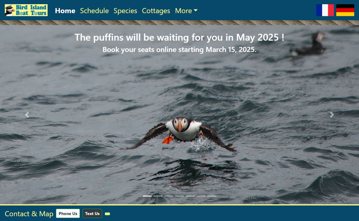 Bird Island Boat Tours - See Puffins in Cape Breton Nova Scotia