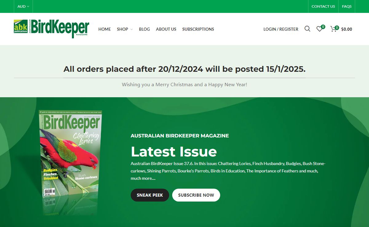ABK Publications - Australian Birdkeeper Magazine