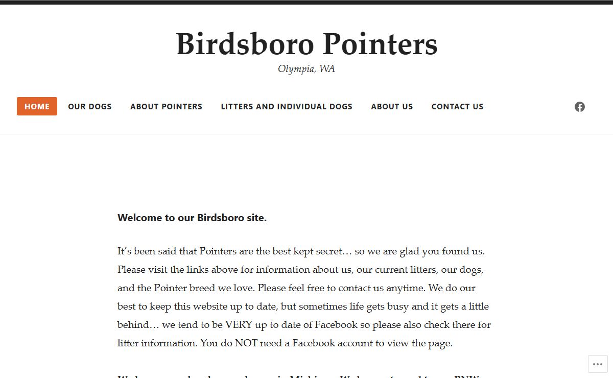 Birdsboro Pointers – Olympia, WA