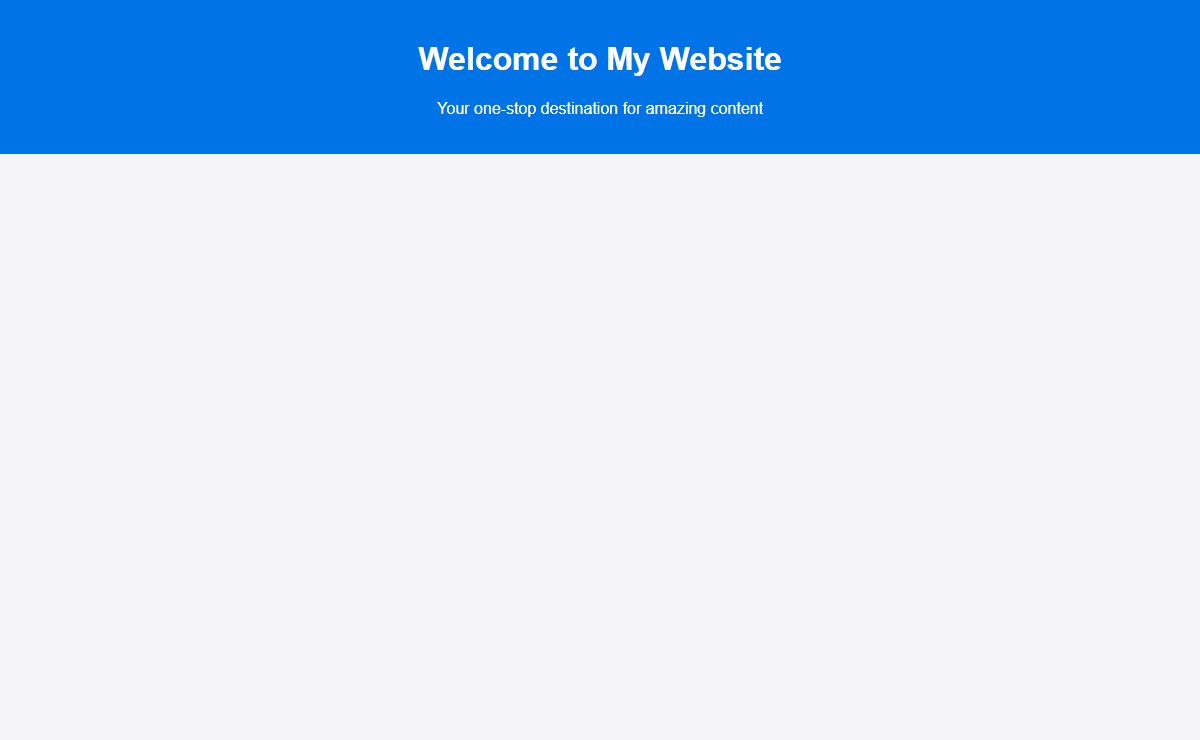 Welcome to My Website