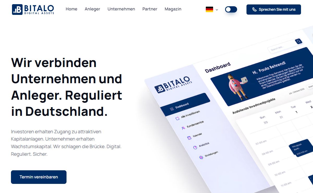 Wir verbinden Unternehmen und Anleger. Reguliert in Deutschland.