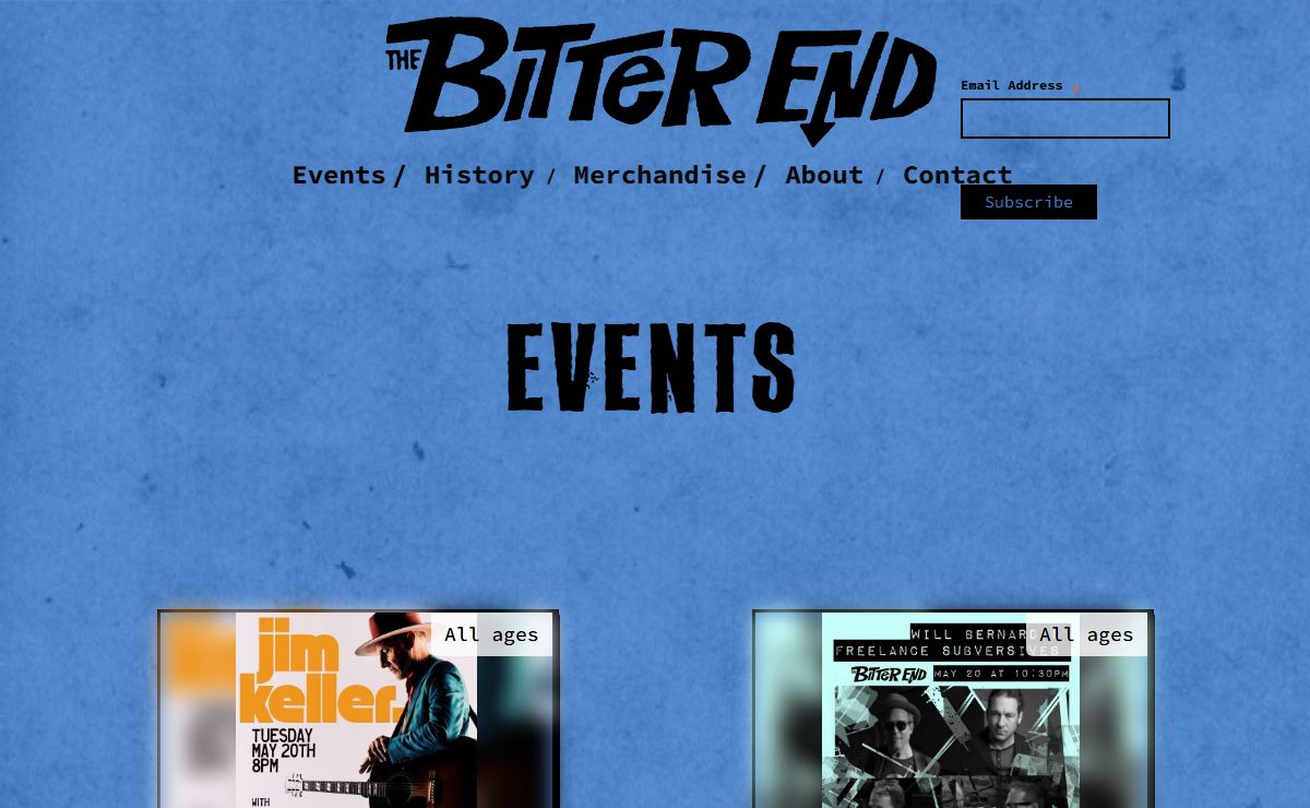 The Bitter End | New York City's Oldest Rock Club