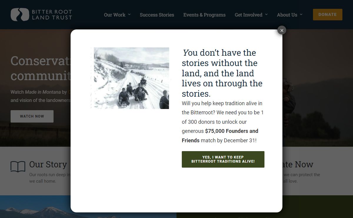 Bitter Root Land Trust - Water, Wildlife & Working Lands