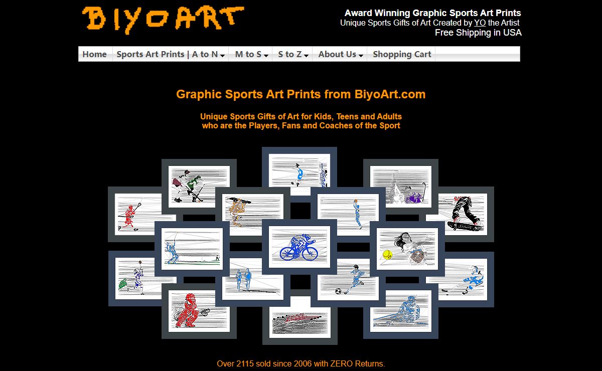 Award Winning Graphic Sports Art Prints : BiyoArt.com