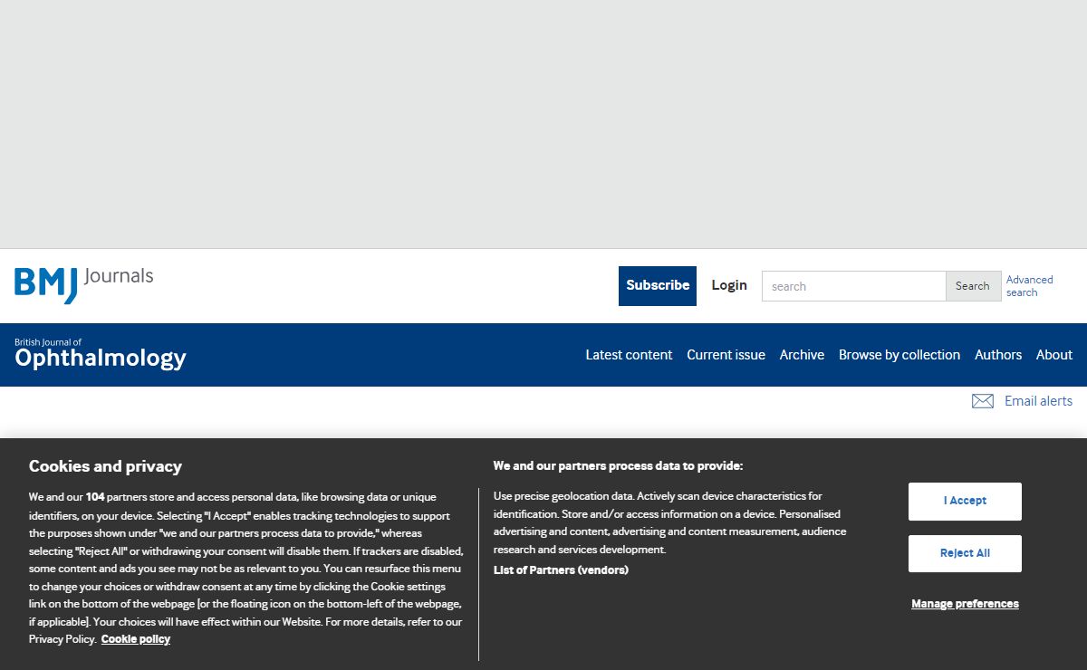 Homepage | British Journal of Ophthalmology
