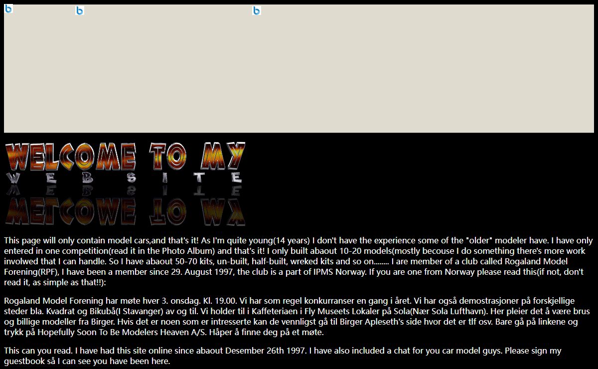 This page will only contain model cars