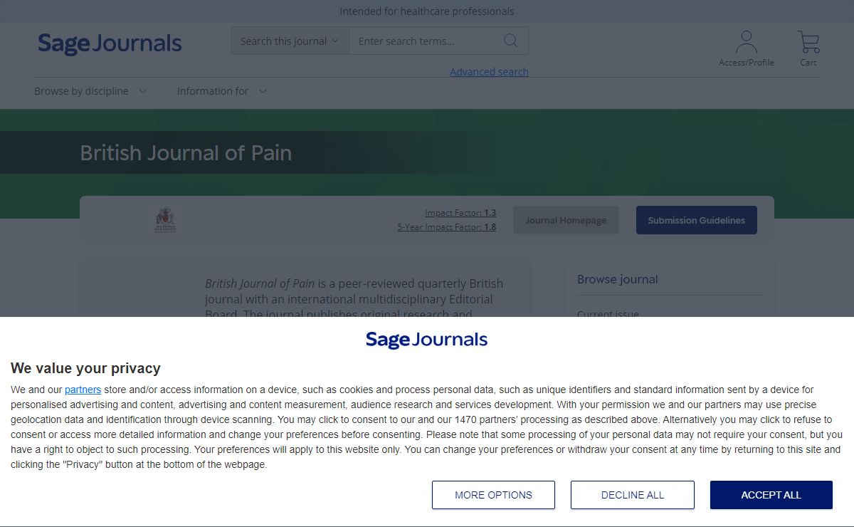 British Journal of Pain: Sage Journals