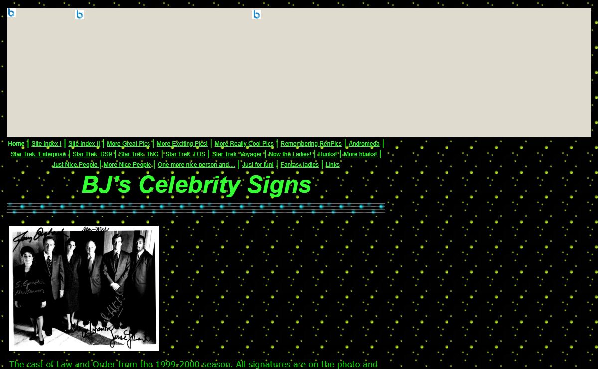 BJ's Celebrity Signs