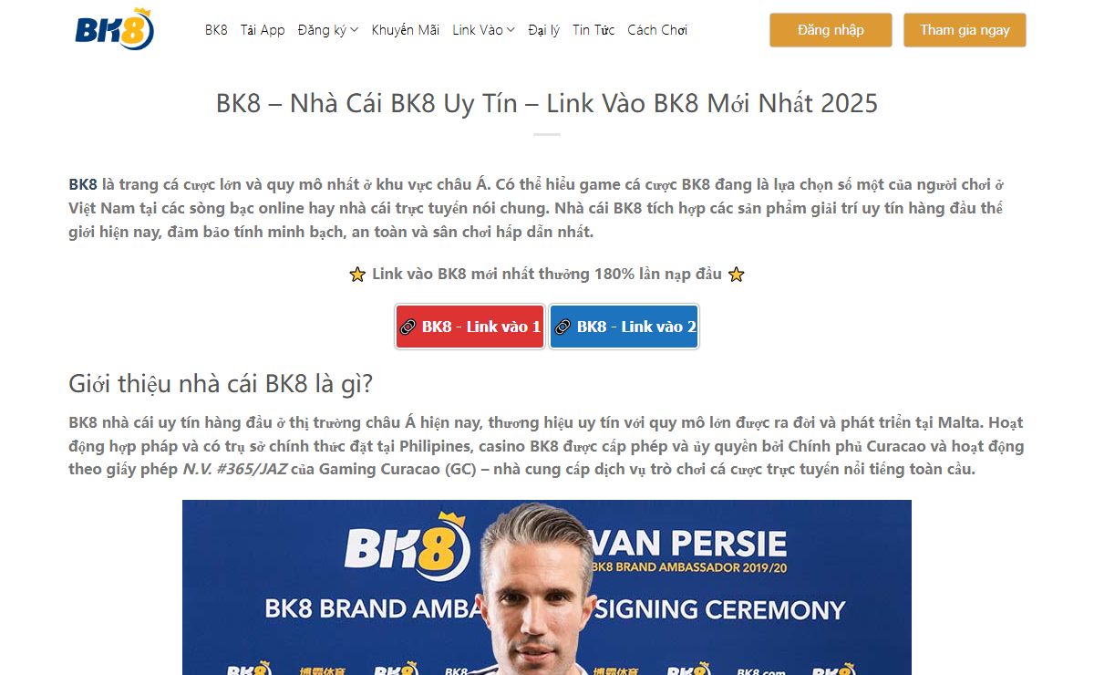 BK8 - BK8 Casino Chính Thức, Link Đăng Nhập & Đăng Ký VIP