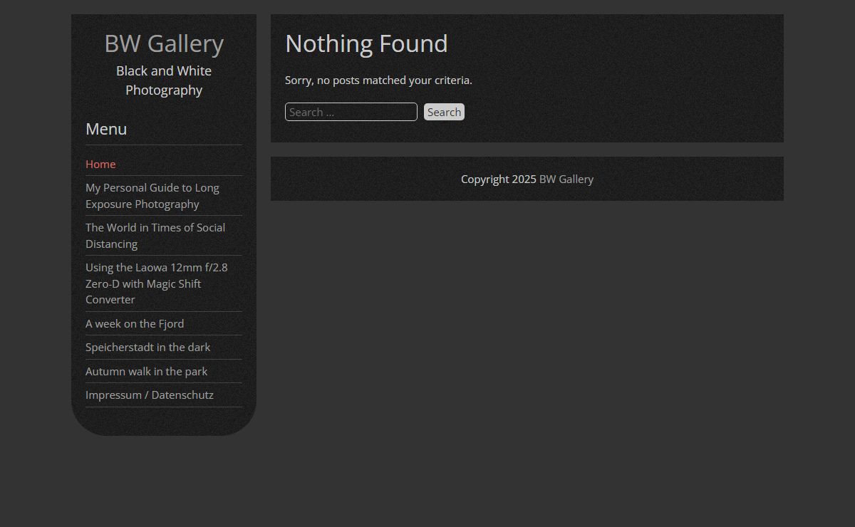 Page not found – BW Gallery