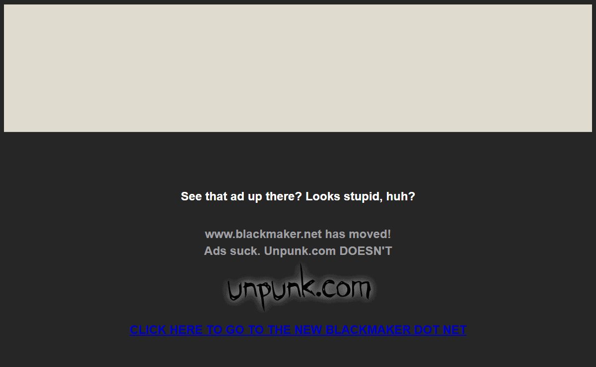 BLACKMAKER DOT NET HAS LEFT THE BUILDING