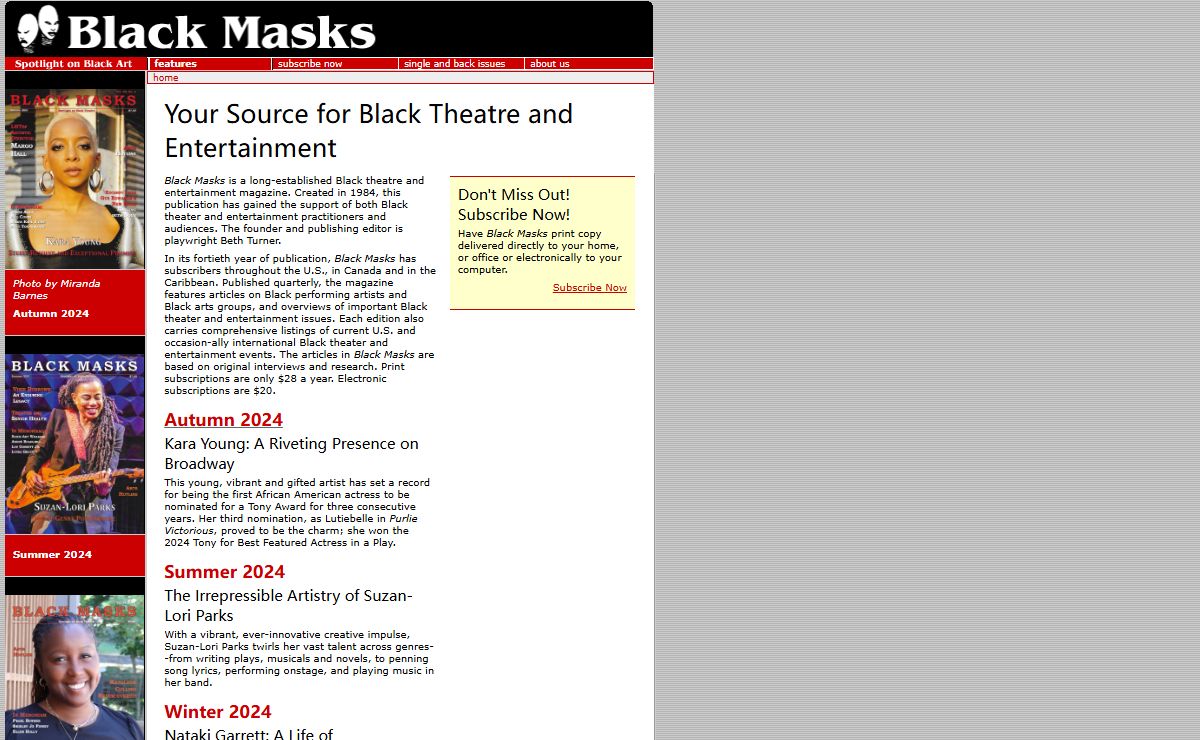 Black Theatre and Entertainment Magazine