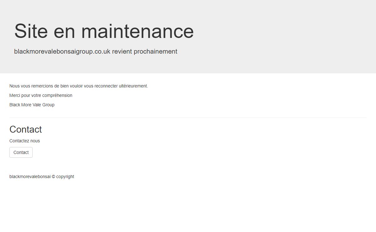 Site en maintenance