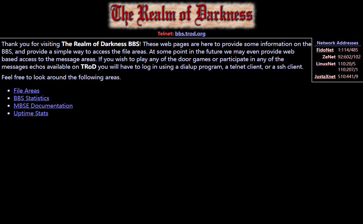 The Realm of Darkness BBS