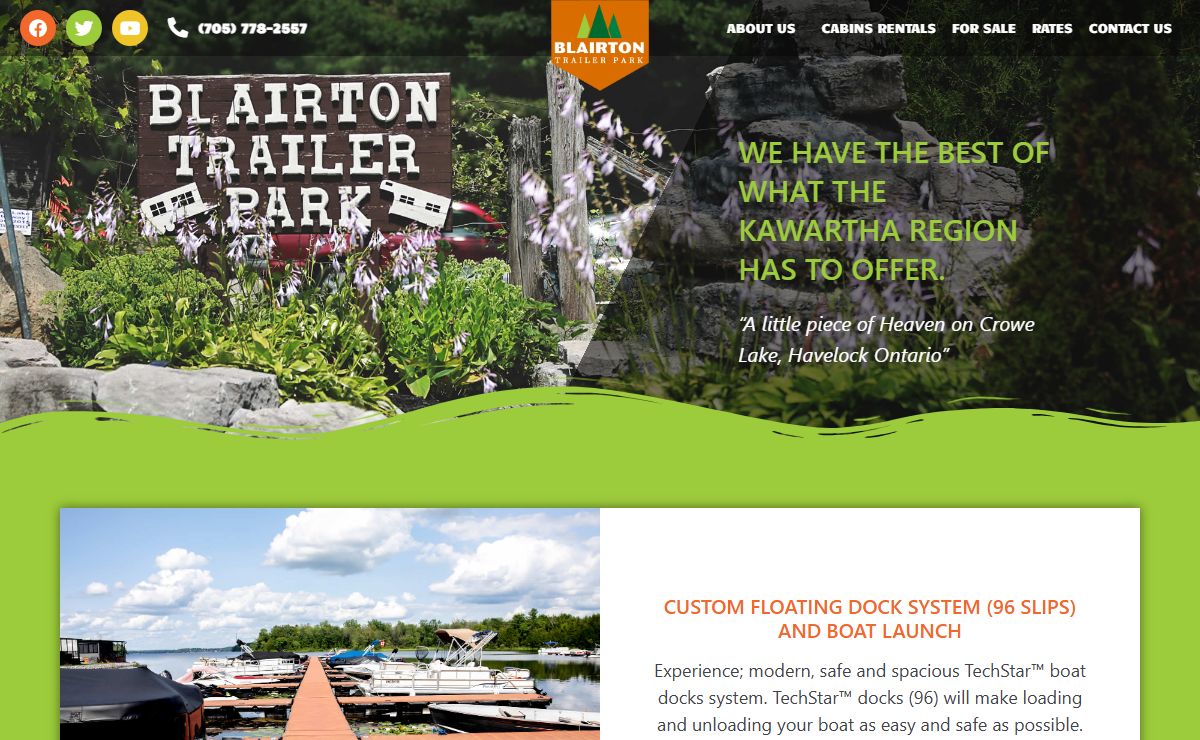 Blairton Trailer Park – Clean Family Camping, Peterborough, Kawartha, Havelock Ontario, Canada
