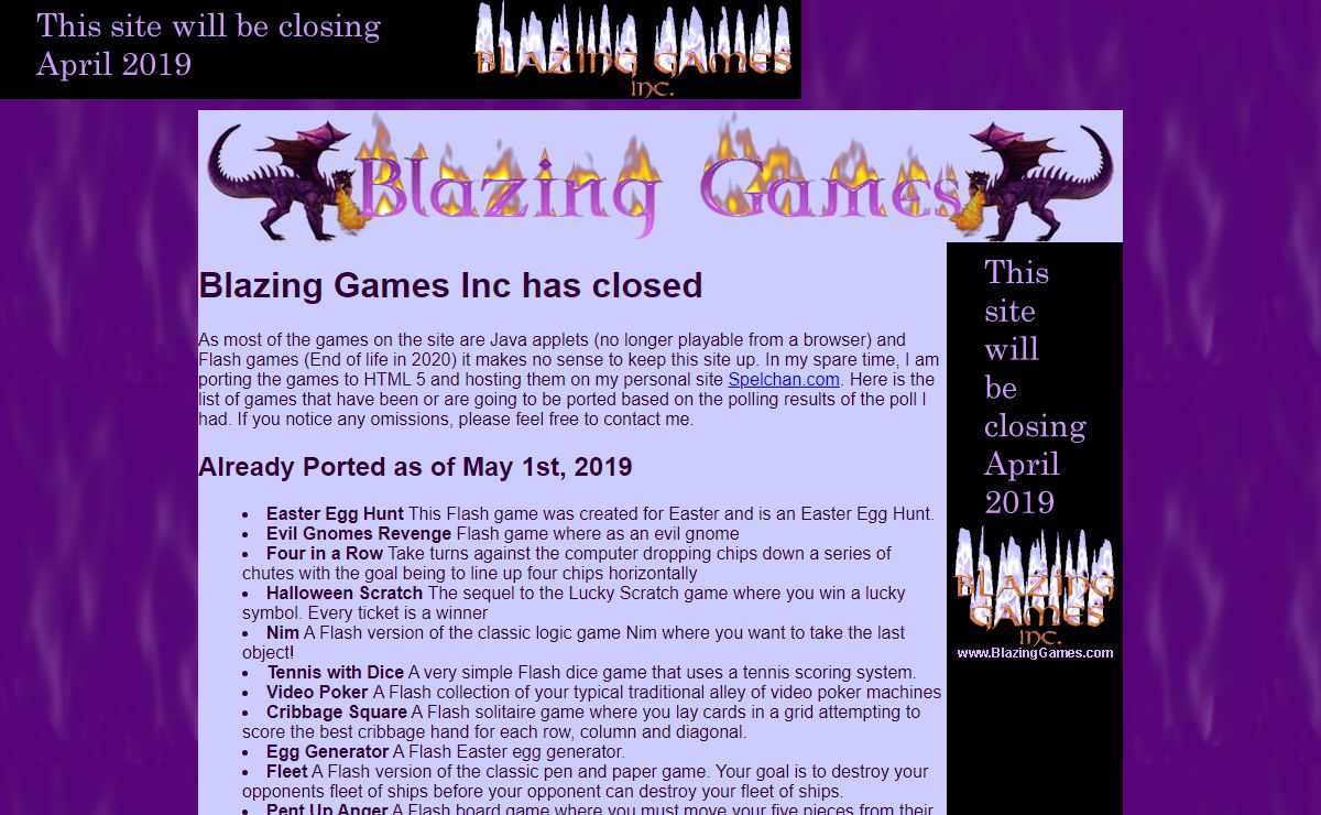 Blazing Games Home