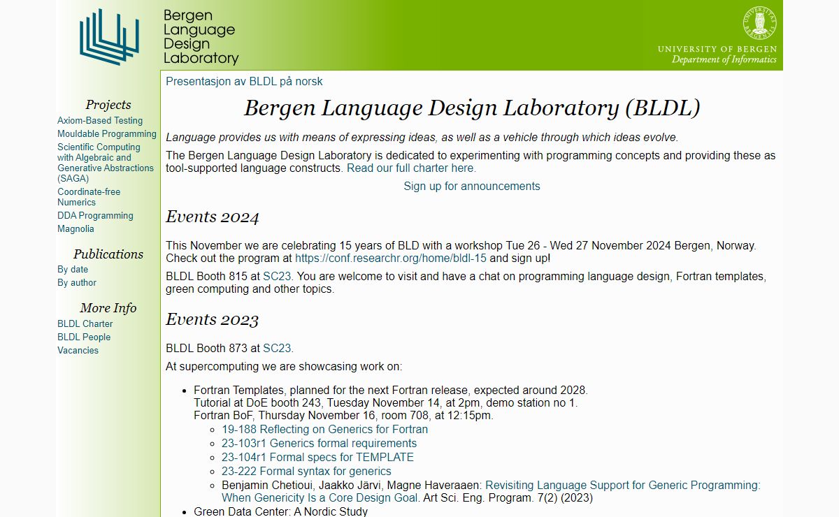 Bergen Language Design Laboratory – BLDL