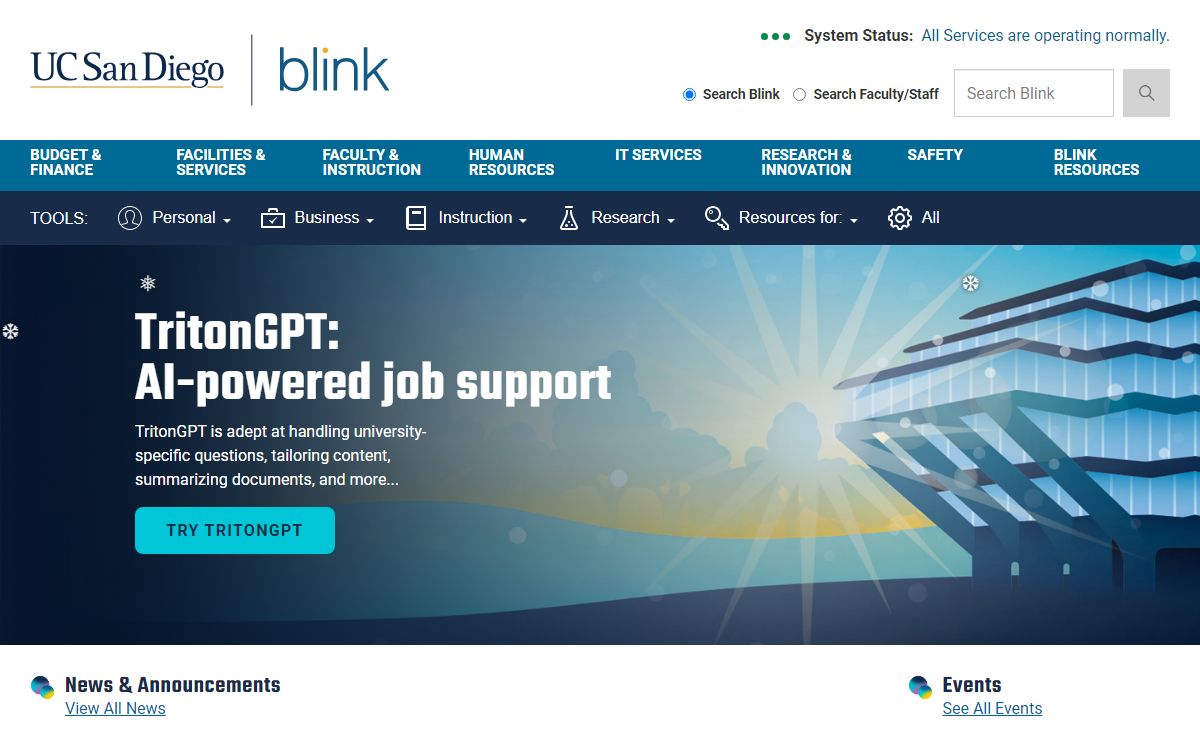 Blink: Information for UC San Diego Faculty & Staff