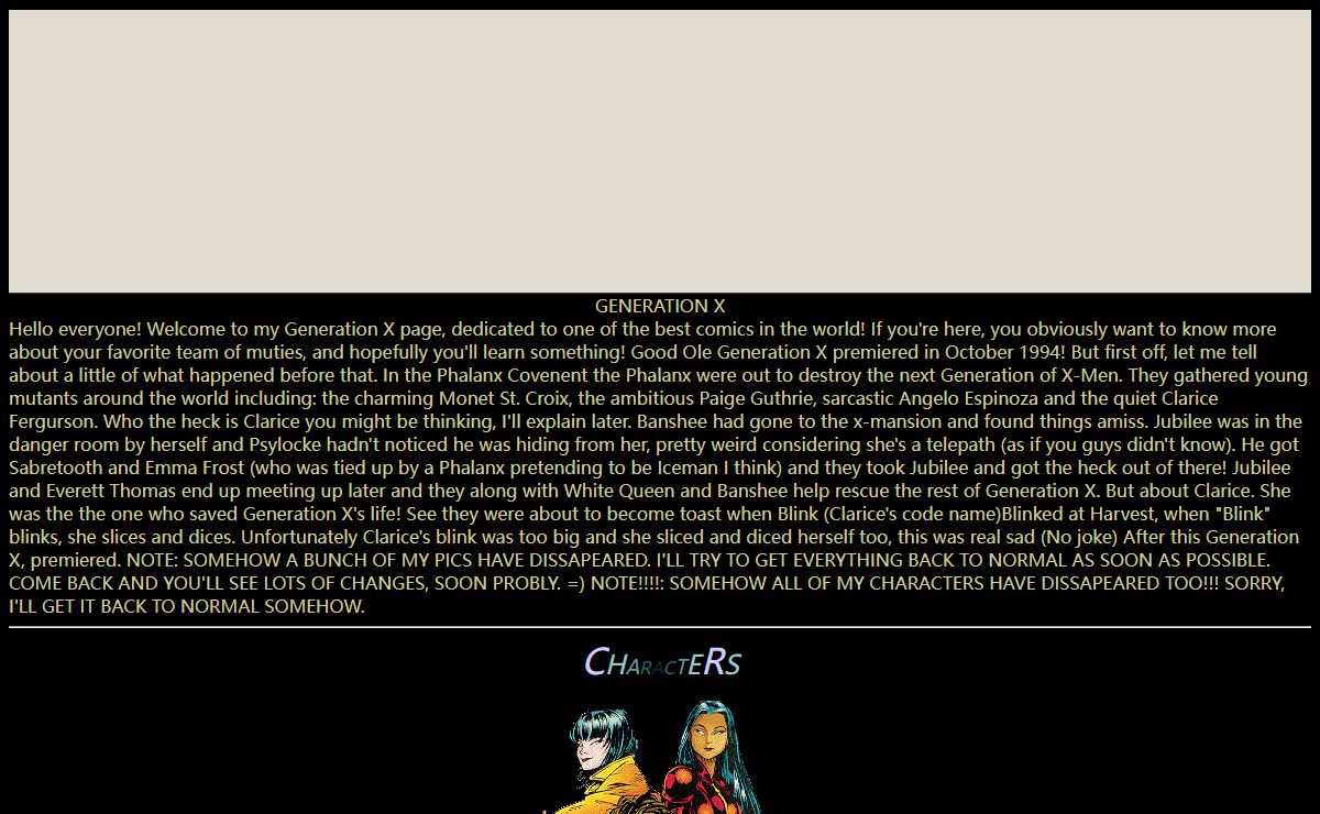 BLINK52's GENERATION X PAGE!