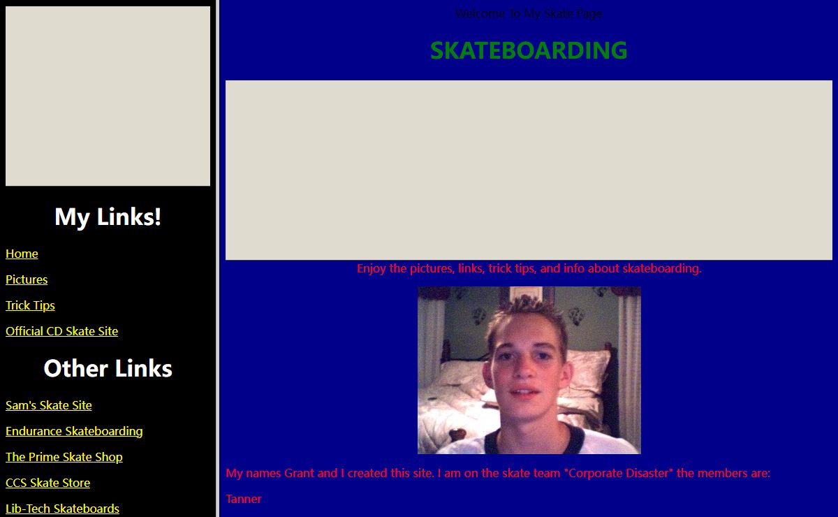Welcome to my skate page!