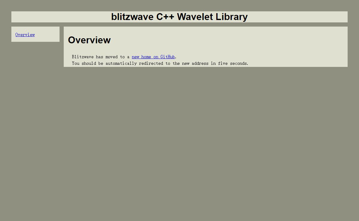 blitzwave C++ Wavelet Library