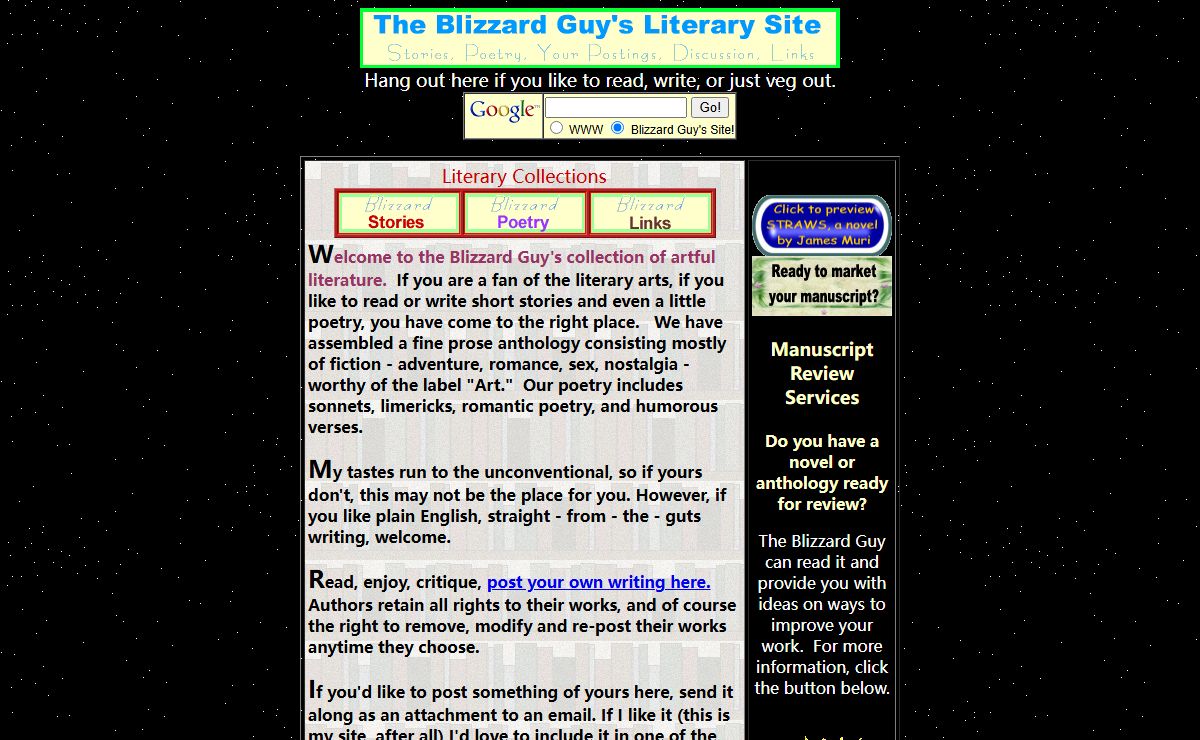 The Literary Site, a story and poetry collection compiled by James R. Muri